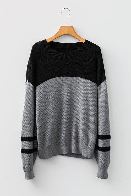 Colorblock Stripe Long Sleeve Sweater