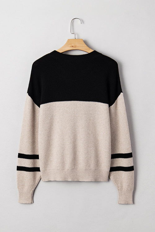 Colorblock Stripe Long Sleeve Sweater